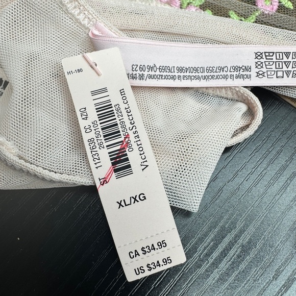 Victoria's Secret Rosebud Embroidery Thong Panty - Picture 2 of 6